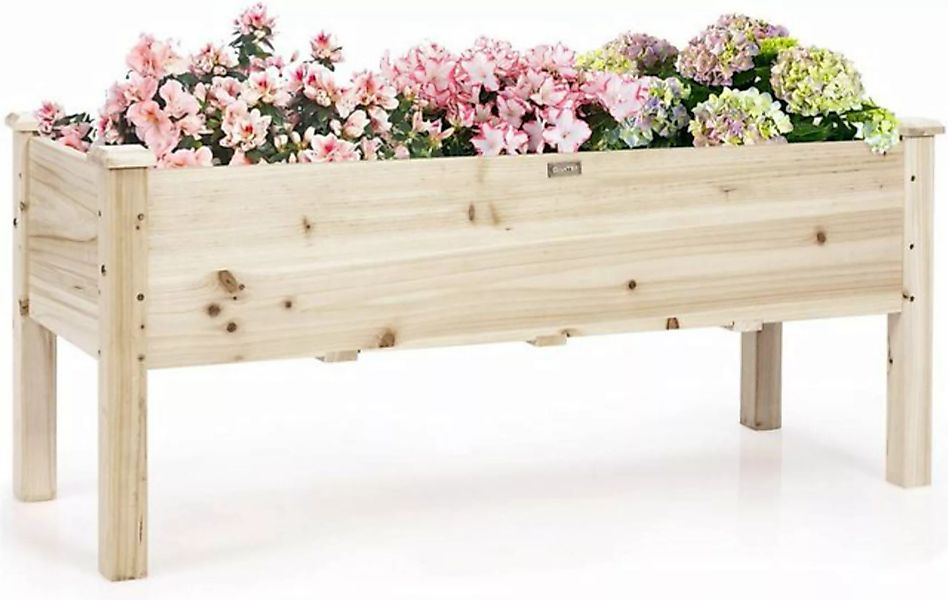 KOMFOTTEU Hochbett Pflanzenübel mit Ablage, 120 × 43,5 × 51 cm günstig online kaufen