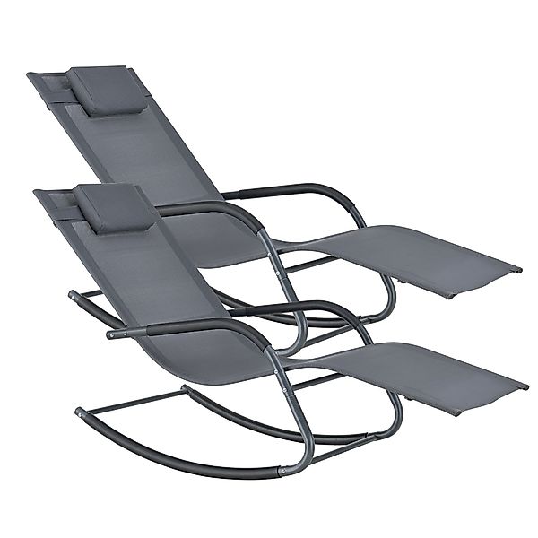 en.casa Gartenliege, Set, 2er, »Caracena« Schaukelliege günstig online kaufen