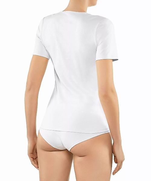 FALKE 2-Pack Damen Kurzarmshirt Daily Comfort, S, Weiß, Uni, Baumwolle, 690 günstig online kaufen