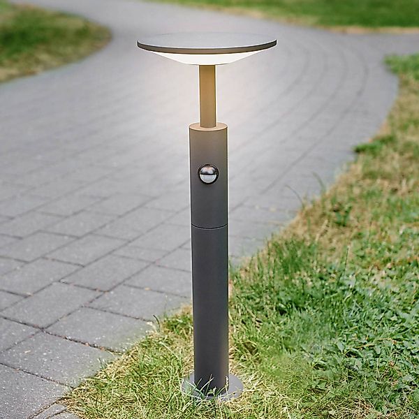 Lucande LED-Wegeleuchte Fenia, 60cm, Sensor, IP54, anthrazit günstig online kaufen