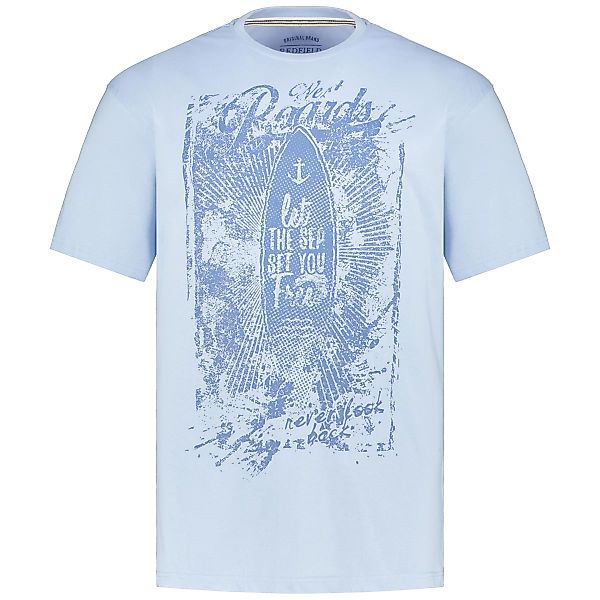 Redfield T-Shirt mit Motiv-Print Farbe hellblau Größe: 4XL günstig online kaufen