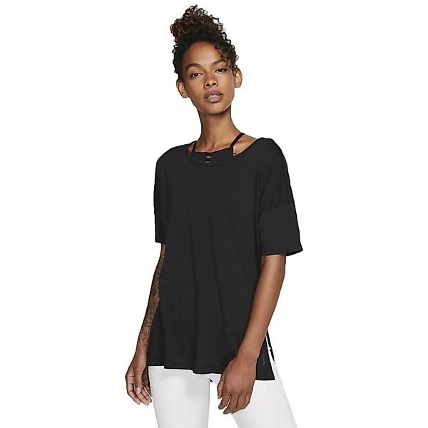 Nike Yoga Kurzarm T-shirt XL Black / Dark Smoke Grey günstig online kaufen