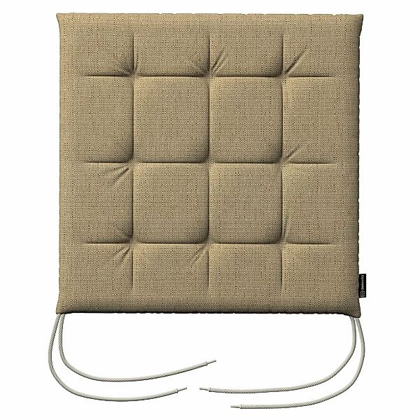 Stuhlkissen Jonas mit Bindeschnur, dunkelbeige, 40 x 40 x 3,5 cm, Living II günstig online kaufen