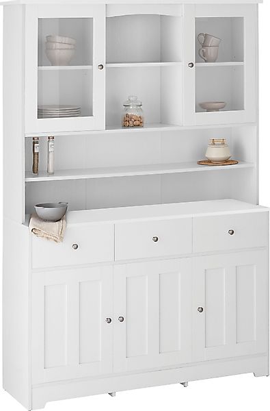 Home affaire Buffet "Kate", Breite 128 cm, mit Glastüren und Holztüren, Met günstig online kaufen