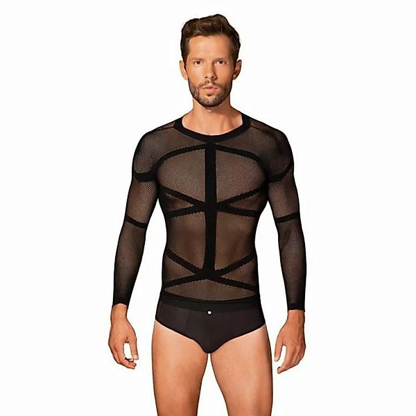 Obsessive Longsleeve Transparentes Long Sleeve Shirt für Männer - schwarz ( günstig online kaufen