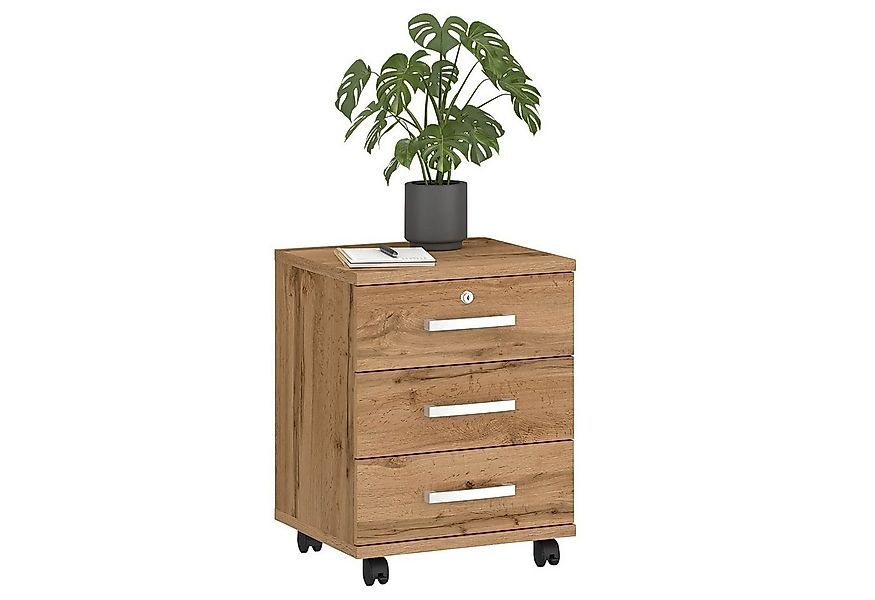 CARO-Möbel Rollcontainer VANCOUVER, Rollcontainer Bürocontainer Schubladens günstig online kaufen