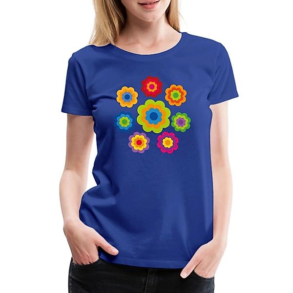 Spreadshirt T-Shirt 70er Jahre Hippie Flower günstig online kaufen