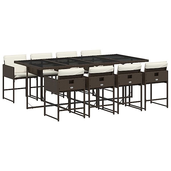 vidaXL Garten-Essgruppe 9-tlg. Garten-Essgruppe mit Kissen günstig online kaufen