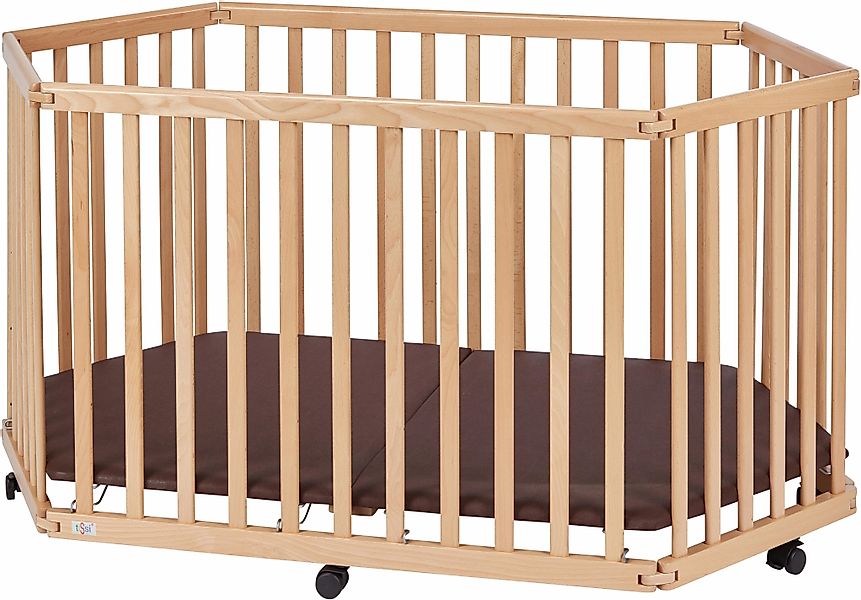 tiSsi® Laufgitter Buche Natur, 6-eckig, zusammenklappbar, günstig online kaufen
