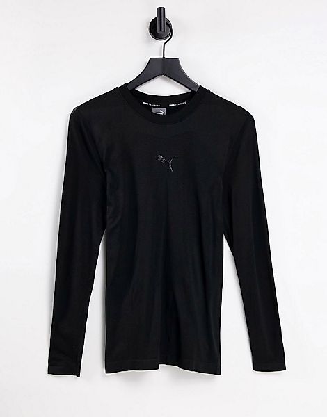 Puma – Training – Nahtloses, langärmliges Shirt in Schwarz günstig online kaufen