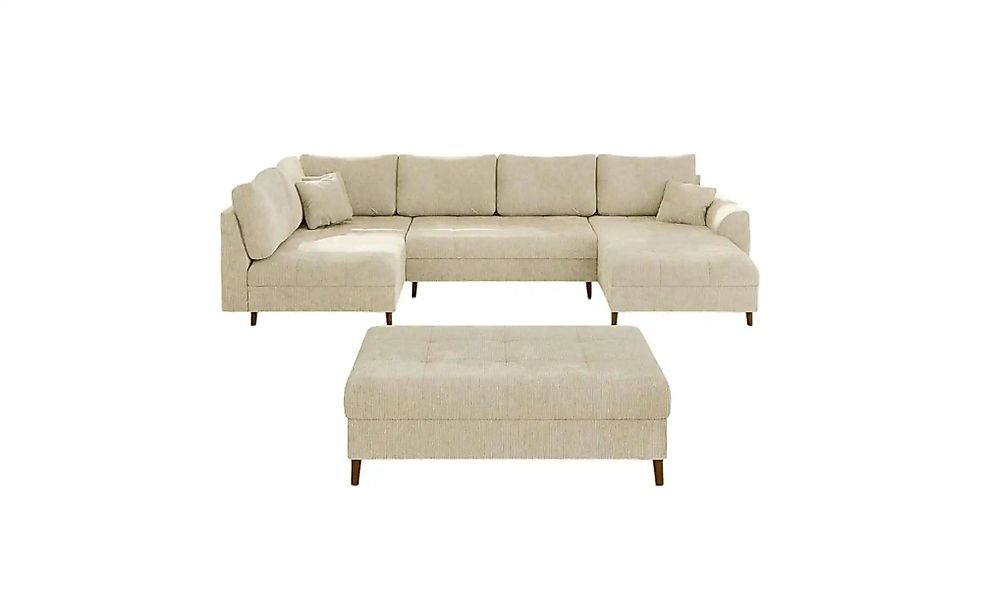 Wohnlandschaft mit Hocker  Trygve ¦ beige ¦ Maße (cm): B: 310 H: 81 Polster günstig online kaufen