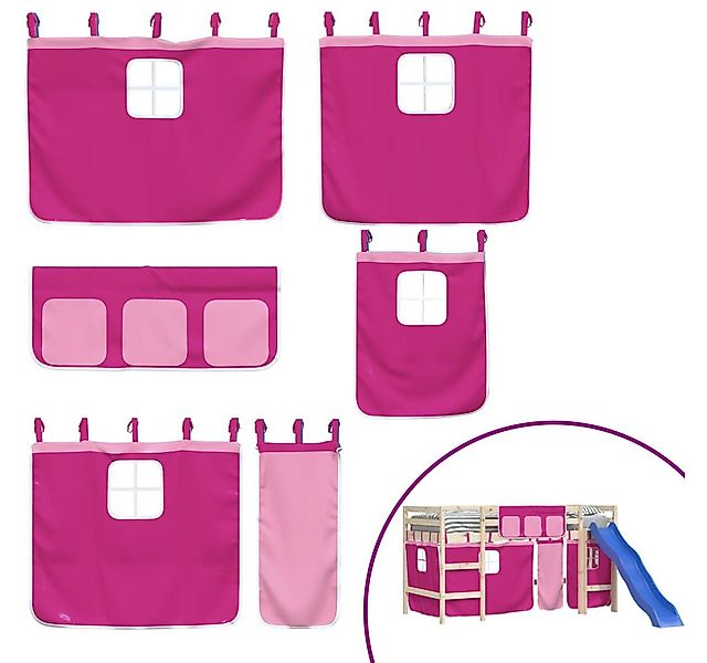 vidaXL Betthimmel Vorhänge für Hochbett Rosa Polyester günstig online kaufen