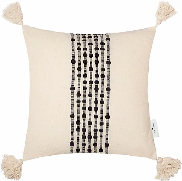 TOM TAILOR HOME Dekokissen »Knot Lines«, mit trendigen Quasten, Kissenhülle günstig online kaufen