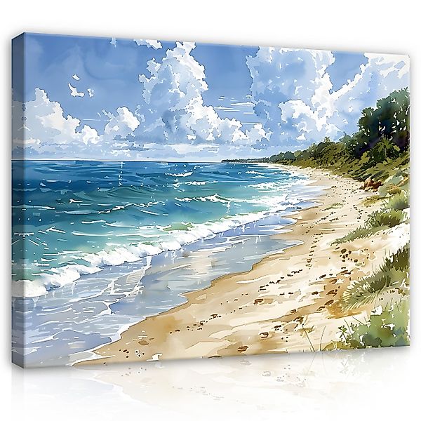 Wallarena Leinwandbild Meer Strand Natur Landschaft günstig online kaufen