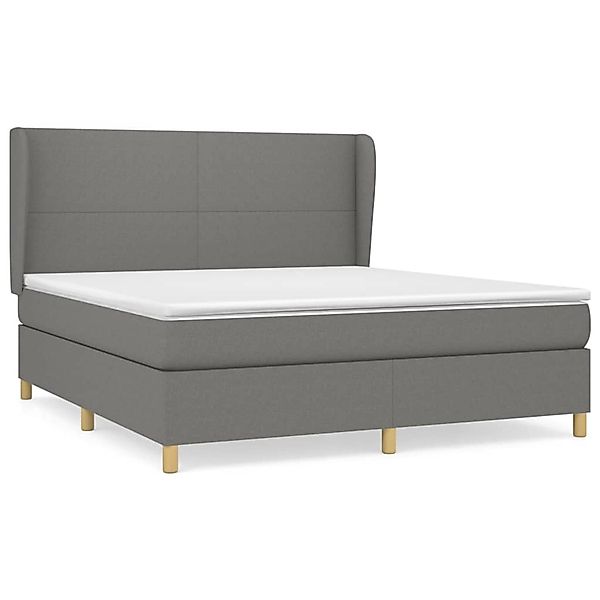 vidaXL Boxspringbett mit Matratze Dunkelgrau 180x200 cm Stoff1388867 günstig online kaufen