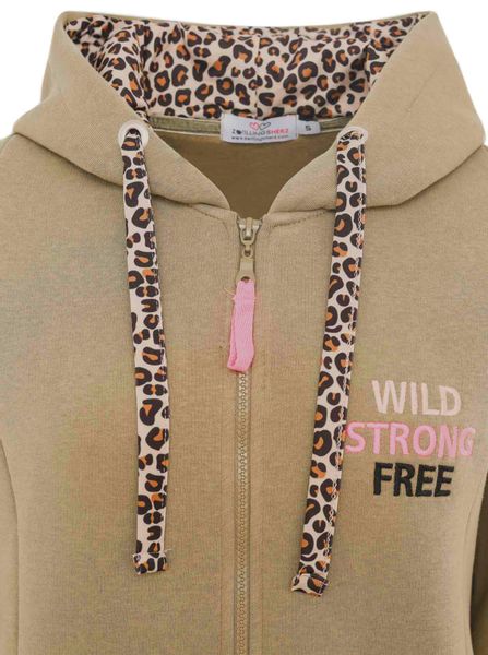 Zwillingsherz Jerseymantel ""Wild and Free"" mit auffäligem Front und Back günstig online kaufen