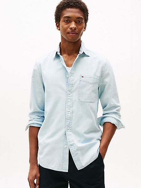 Tommy Hilfiger Langarmhemd CHAMBRAY POCKET Regular Fit günstig online kaufen