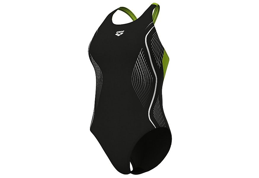 Arena Badeanzug Grid Swimsuit V Back Graphic Blickdicht günstig online kaufen