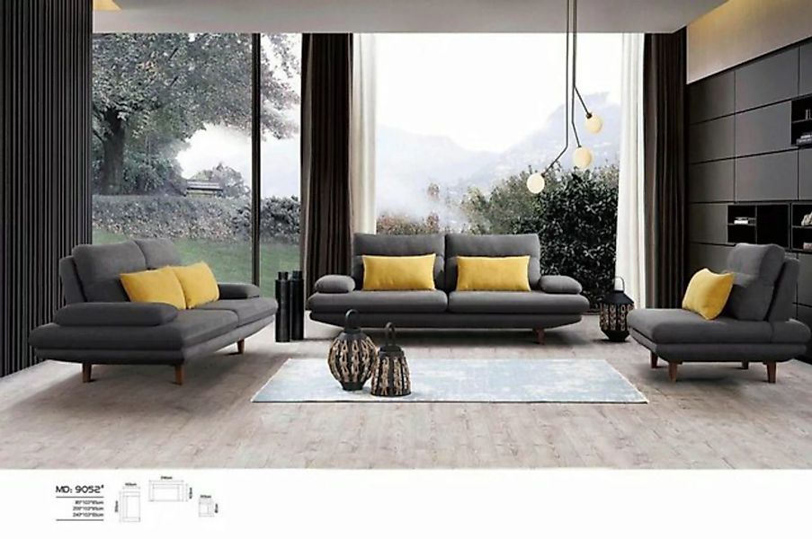 JVmoebel Sofa, Sofa Couch Polster Sitz Design Garnitur 3+2+1 Textil Couchen günstig online kaufen