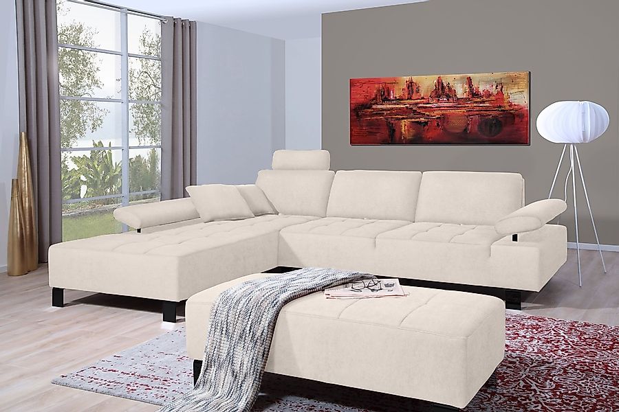 alina Ecksofa "Royce", inklusive Sitztiefenverstellung, 270 cm breit günstig online kaufen