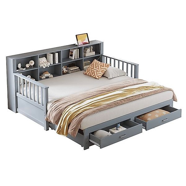 Gotagee Schlafsofa Massivholz-Jugendbett 90x190cm Kiefernbett Gästebett mit günstig online kaufen