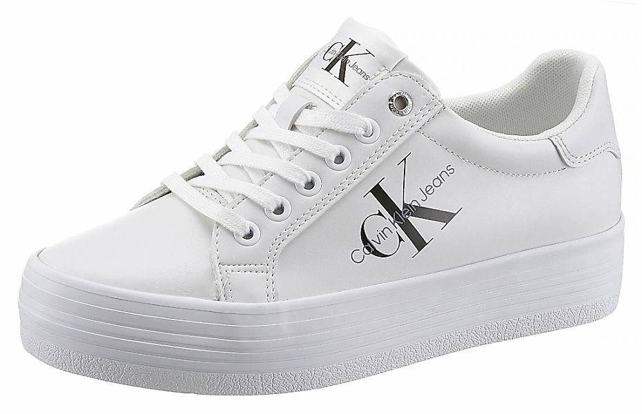 Calvin Klein Jeans Plateausneaker "VULC FLATFORM LACEUP LOW LTH" weicher Sc günstig online kaufen