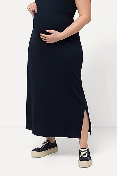 Ulla Popken Maxirock Jerseyrock A-Linie Elastikbund Seitenschlitze Schwange günstig online kaufen