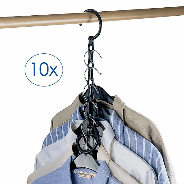 Ruco Mehrfach-Kleiderbügel "Raumsparkleiderbügel, 10er Set", (Set, 10 tlg.) günstig online kaufen