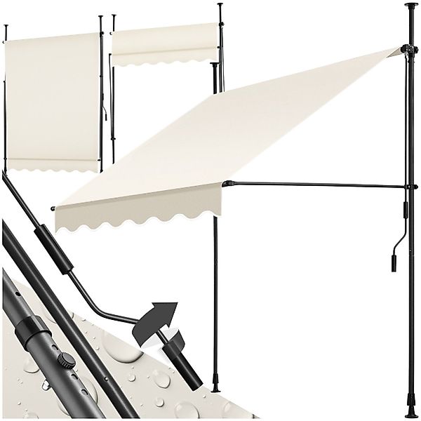 tectake Klemm-Senkrechtmarkise Klemmmarkise mit Handkurbel günstig online kaufen