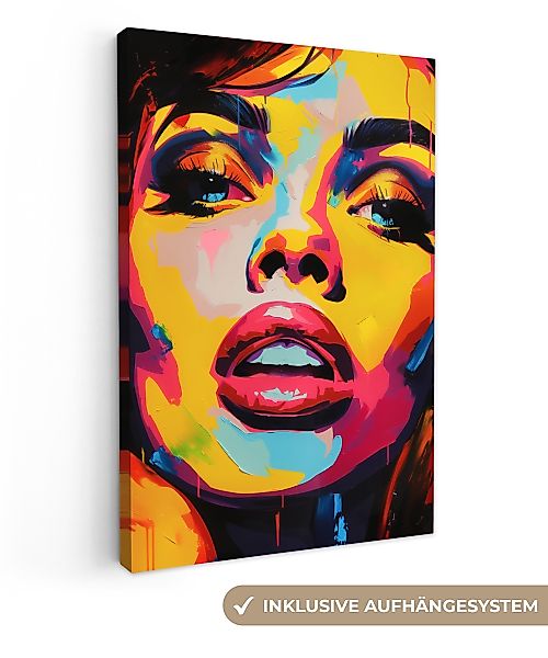 OneMillionCanvasses® Leinwandbild Frau - Gesicht - günstig online kaufen