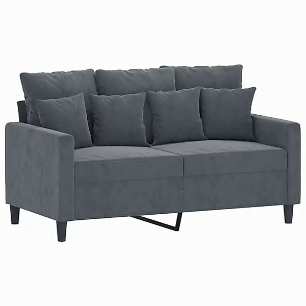 vidaXL Sofa, 2-Sitzer-Sofa Dunkelgrau 120 cm Samt günstig online kaufen