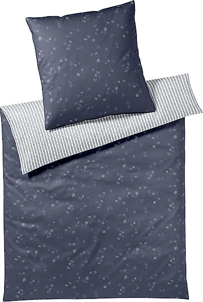 Elegante Bettwäsche Fleurs, Mako-Satin, 2 teilig, günstig online kaufen