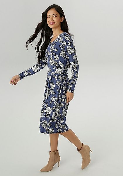 Aniston SELECTED Jerseykleid mit abstrakter Blüten- und Blättermusterung günstig online kaufen
