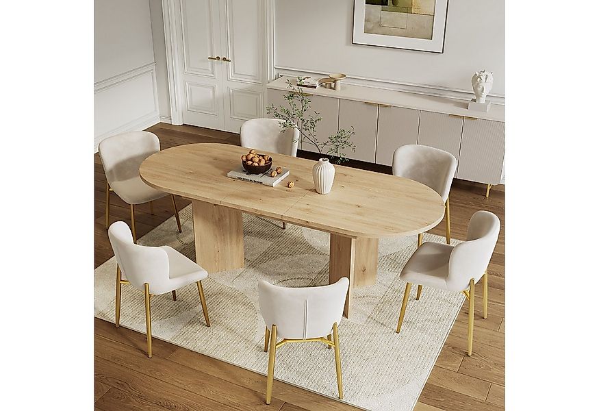 i@home Essgruppe Esstisch-Set (inkl. Esstisch und 6 Stühlen), Ausziehbarer günstig online kaufen