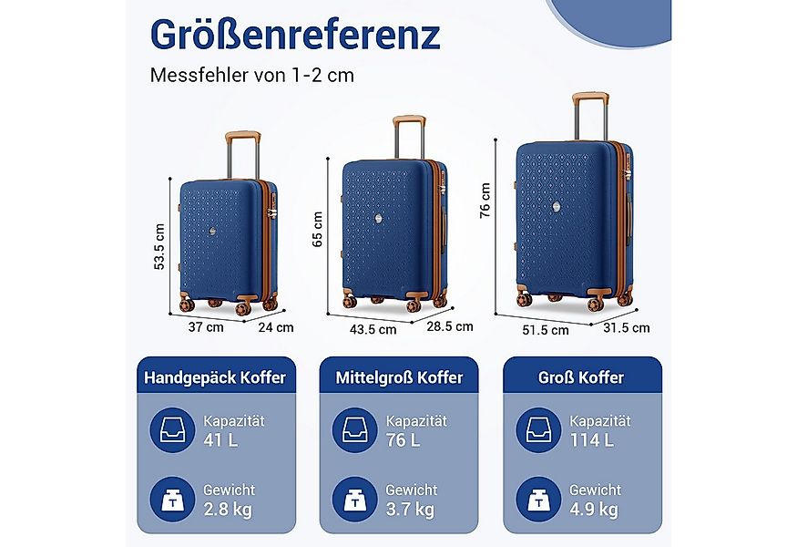 KONO Business-Koffer Premium Reisekoffer Ultimate – Leichter PP-Koffer mit günstig online kaufen
