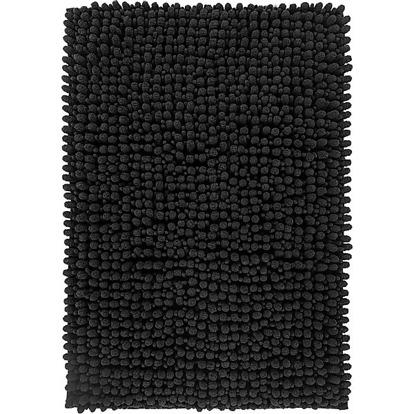 Lalee Badteppich Fluffy Schwarz 67 cm x 110 cm günstig online kaufen