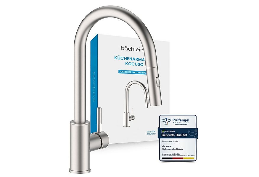 Bächlein Spültischarmatur Elegante Küchenarmatur Kocuso (Edelstahl gebürste günstig online kaufen