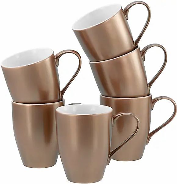 CreaTable Becher "Golden Days Weiß, Becherset, 6-tlg." Goldfarbene Spezialg günstig online kaufen