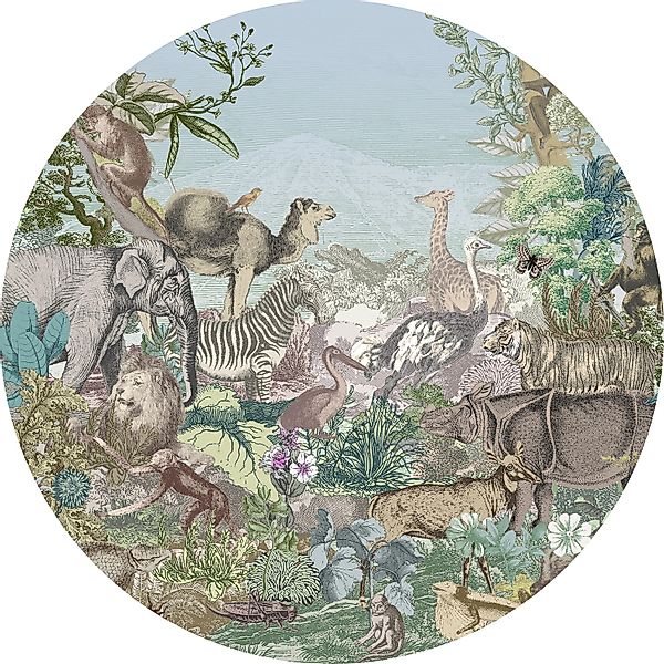Komar Vliesfototapete Dot Animal Kingdom selbstklebend Ø 125 cm günstig online kaufen