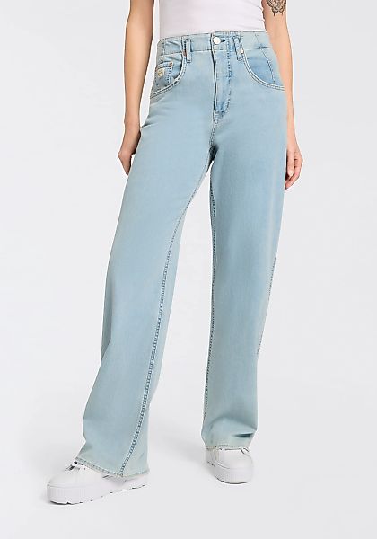 Herrlicher High-waist-Jeans "Baggy Straight Recycled Denim Light" günstig online kaufen