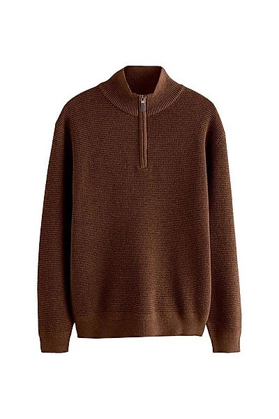Next Strickpullover Regular Fit Premium Troyer mit Struktur (1-tlg) günstig online kaufen