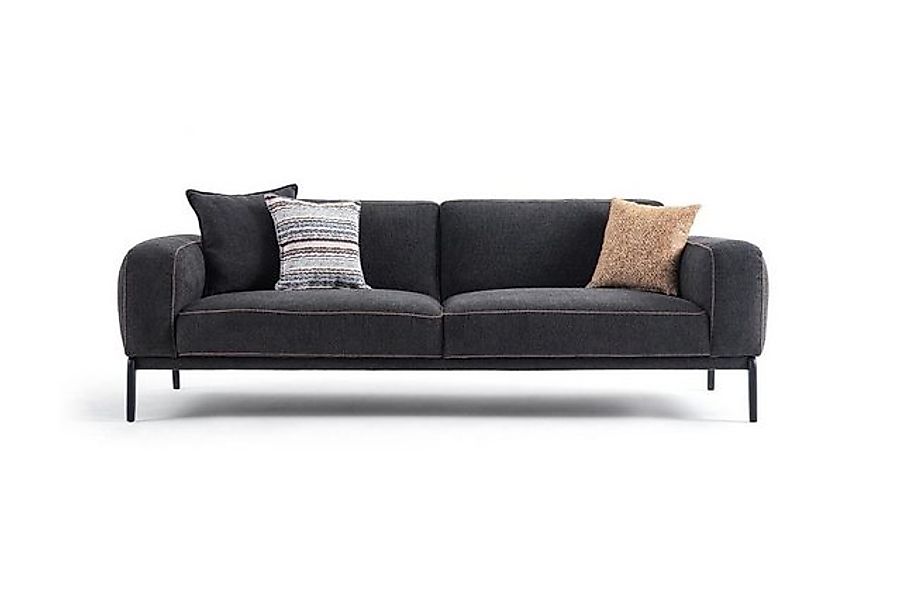 Xlmoebel Sofa Dreisitzer Sofa Grau Stoff Couch Modernes Polstersofa, Herges günstig online kaufen