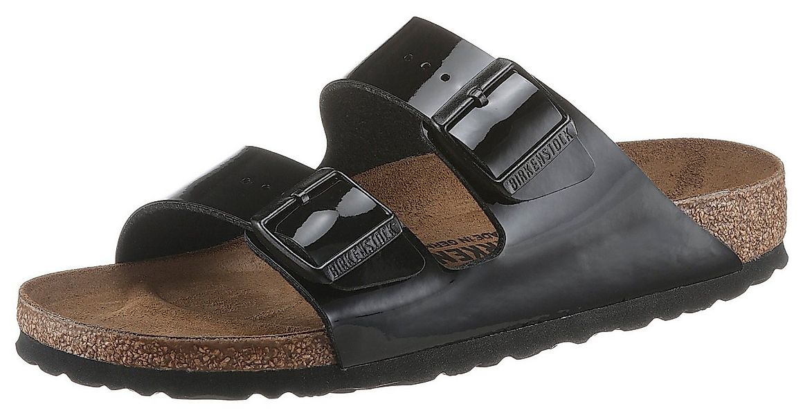Birkenstock ARIZONA Patent Pantolette in glänzender Lack-Optik, Schuhweite: günstig online kaufen