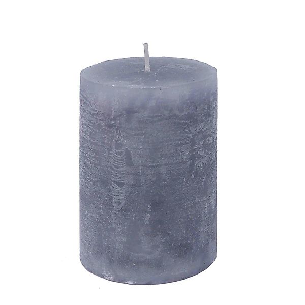 B&S Stumpenkerze Rustikkerze durchgefärbt frostgrau 10 günstig online kaufen