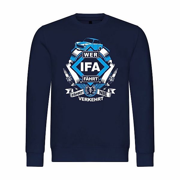 deinshirt Rundhalspullover Herren Pullover Wer IFA fährt fährt nie verkehrt günstig online kaufen