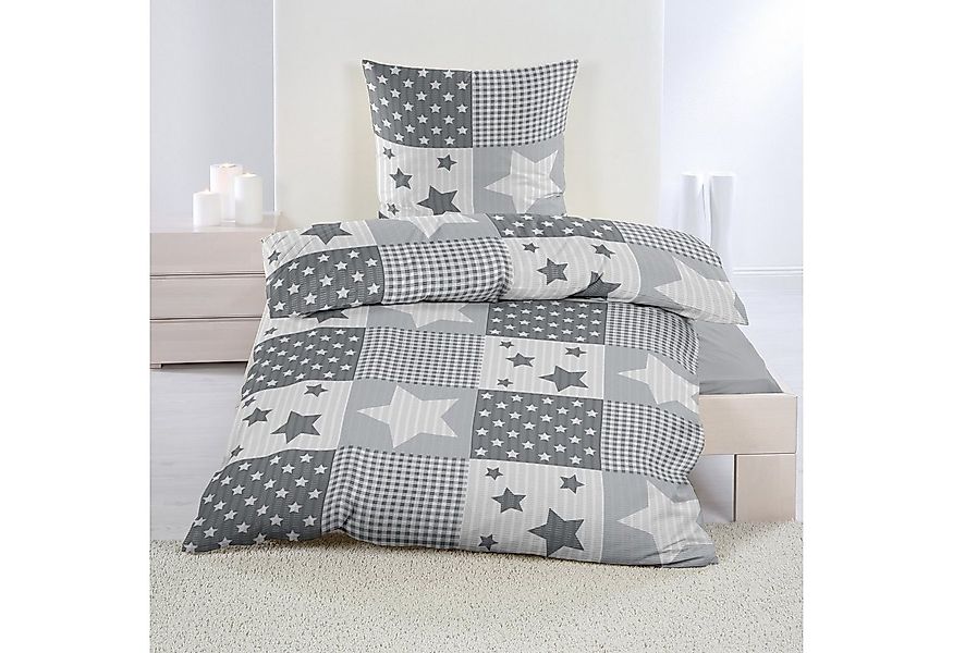 Casa Colori Bettwäsche Casa Colori, Seersucker, 2 teilig, grau kariert, Ste günstig online kaufen