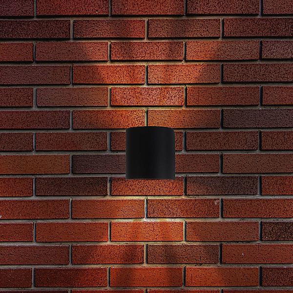 LED-Außenwandlampe ALECTO, schwarz, Höhe 10 cm, IP54 up/down günstig online kaufen
