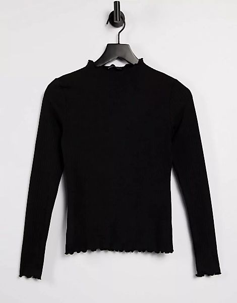 Only Emma High Neck Langarm-t-shirt XL Black günstig online kaufen