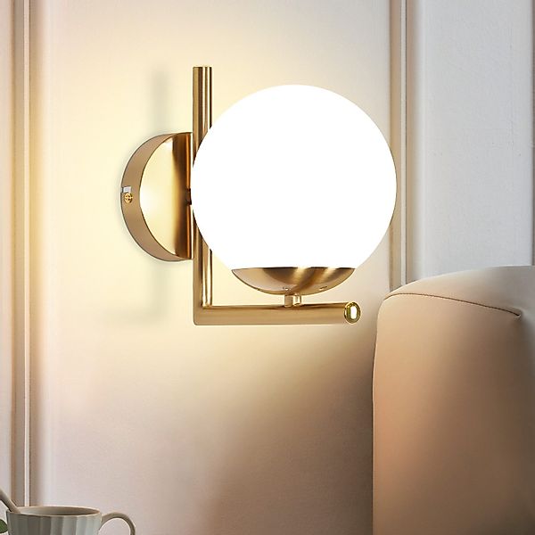 Nettlife Wandleuchte Wandleuchte Vintage Gold Glaskugel günstig online kaufen