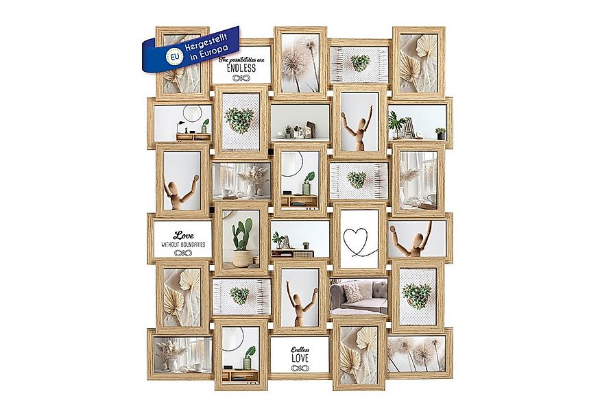 Wackadoo Living Bilderrahmen Collage Holzbilderrahmen Galerie mit Glas und günstig online kaufen